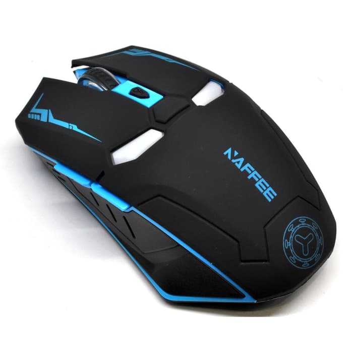 NAFFEE Iron Man Wireless Mouse Gaming Silent Click 2.4Ghz